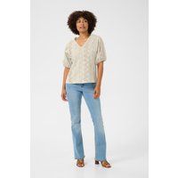 Kurzarm-Bluse Regular fit offwhite