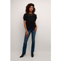 Kurzarm-Bluse Feminine black