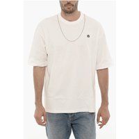 Weißes Oversize-T-Shirt mit Kette