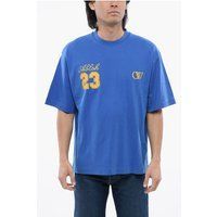 Blaues Skate-Fit T-Shirt mit Grafikprint