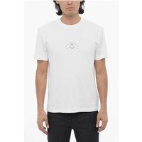 Schmal geschnittenes Rundhals-T-Shirt mit Herz-Print
