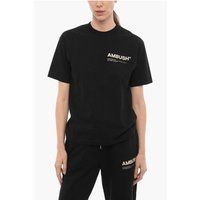 Schwarzes Kurzarm-T-Shirt mit Logo