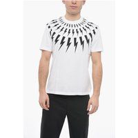 T-Shirt mit Grafik-Thunderbolt-Print und Rundhalsausschnitt