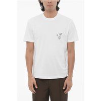 Minimalistisches Baumwoll-T-Shirt mit Grafikprint