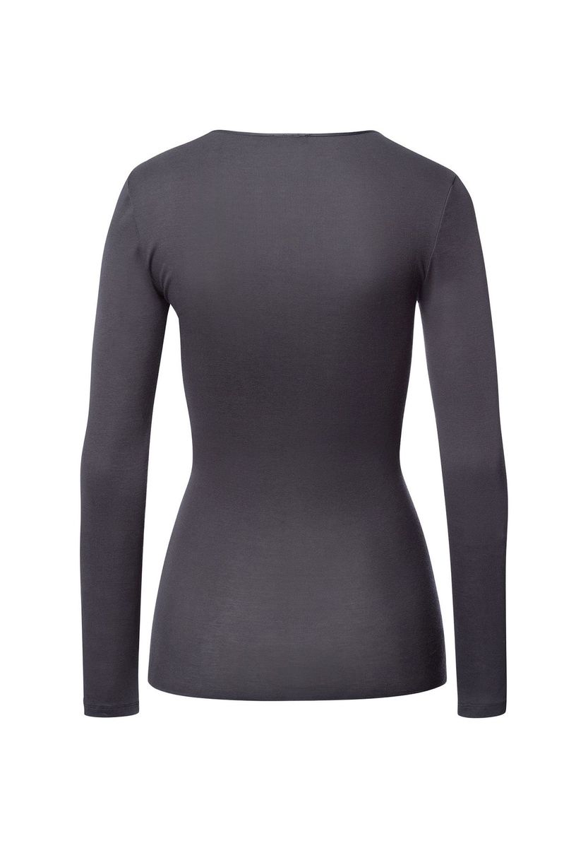 Nahtloses Langarmshirt mit Rundhalsausschnitt