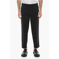 Schmal geschnittene, tief sitzende Hose