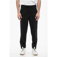 Schmal geschnittene Hose aus Wollmischung