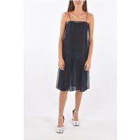 Ärmelloses Mesh-Midikleid mit Unterkleid