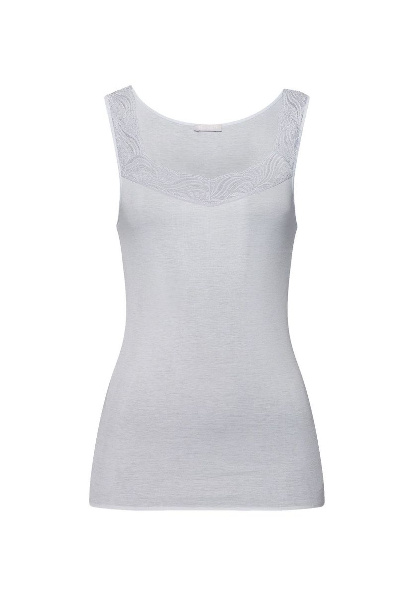 Baumwoll-Tanktop Cotton Delight mit Spitze