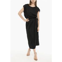 Ärmelloses Twill Maxikleid