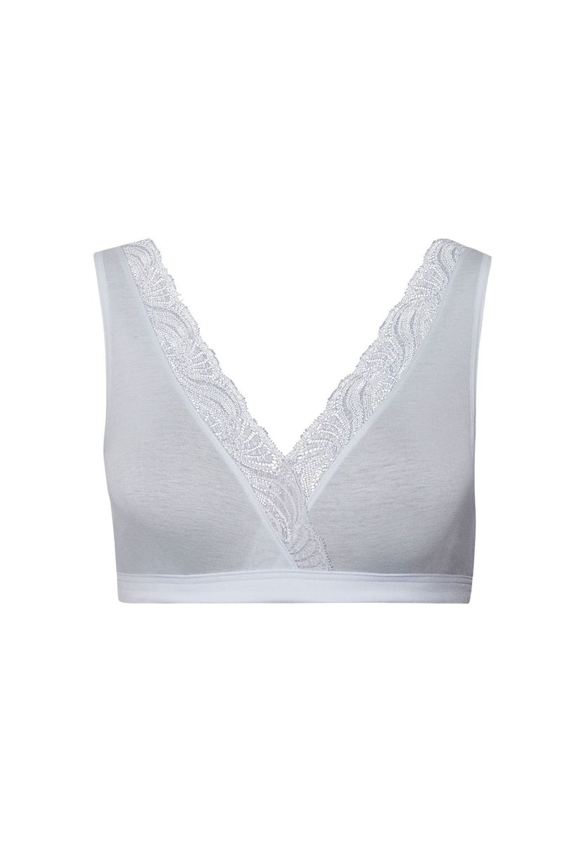 Baumwoll-Schlaf-BH mit Spitzendetail