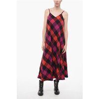 Ärmelloses Midi-Kleid mit Karomuster