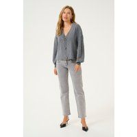 Strickjacke mit Knopfverschluss und Textur