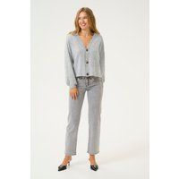 Strickjacke Straight fit light grey
