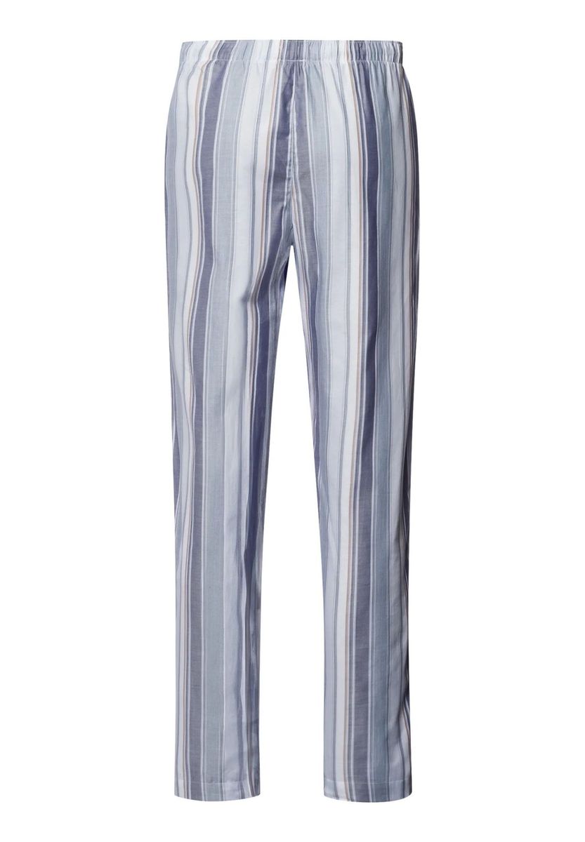Gestreifte Baumwoll-Freizeithose mit Kordelzug
