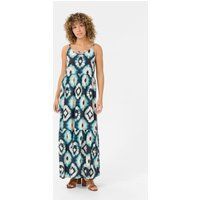 Kleid A-shape blue multi