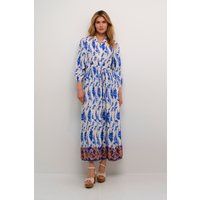 A-Linien Midikleid mit Blumendruck