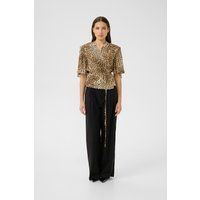 Kurzarm-Bluse Loose fit leopard