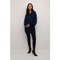 Lockeres Wickelponcho Strickoberteil