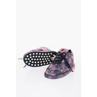 Gepolsterte Bump Leder-Sneakers