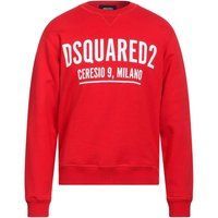 Rotes Rundhals-Sweatshirt mit Logo-Print