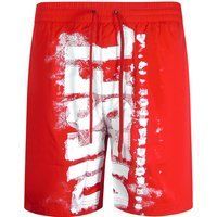 Herren Badeshorts mit rotem Grafikprint