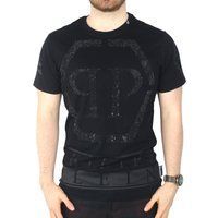 Philipp Plein Schwarzes Logo T-Shirt