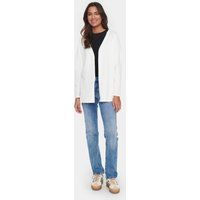 Strickjacke Gerade Passform white