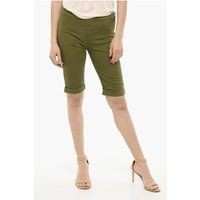 Olivgrüne Cropped Capri Hose