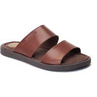 Base London Maven Herren Sandalen Aus Gebranntem Braunem Leder