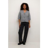Lockere Strickjacke mit Blumen