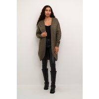 Lange Strickjacke mit offener Vorderseite