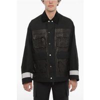 Schwarze Utility-Jacke mit Taschen
