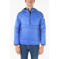 Blauer, wattierter PACK-IT Anorak mit Kapuze