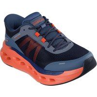 Skechers Performance Max Cushioning Glide Step Herren Sneaker In Marineblau/Orange