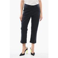 Cropped Stretch Baumwoll Chino Hose