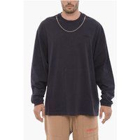 Langärmeliges Jersey-T-Shirt mit Kette