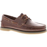 Hush Puppies Herren Bootsschuhe Wilson Bootsschuh Leder Schnürschuh braun