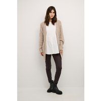 Beige Strickjacke im Oversize-Schnitt