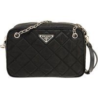 Gesteppte Nylon Schultertasche mit Kette