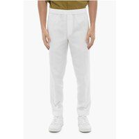Weiße Slim-Fit Hose mit Gummibund