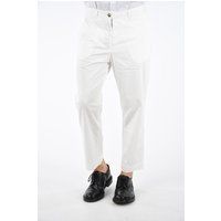 Weiße Boyfriend-Chino-Hose