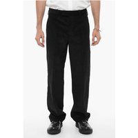 Locker geschnittene Cordhose in Schwarz
