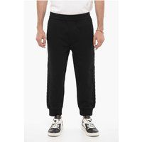 Schwarze einfarbige Strick-Jogginghose