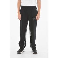 Schwarze Baggy-Jogginghose mit Blitz-Aufdruck
