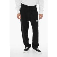 Relaxte Fleece-Baumwoll-Jogginghose
