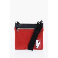 Rote und schwarze Nylon Sacoche Tasche