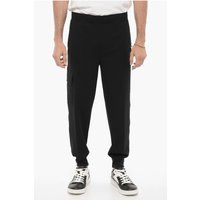 Schwarze Skinny Fit Cargohose