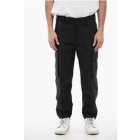 Schwarze Cargohose aus Baumwollmischung mit lockerer Passform