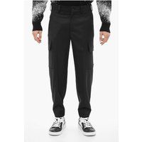 Locker geschnittene Woll-Cargohose